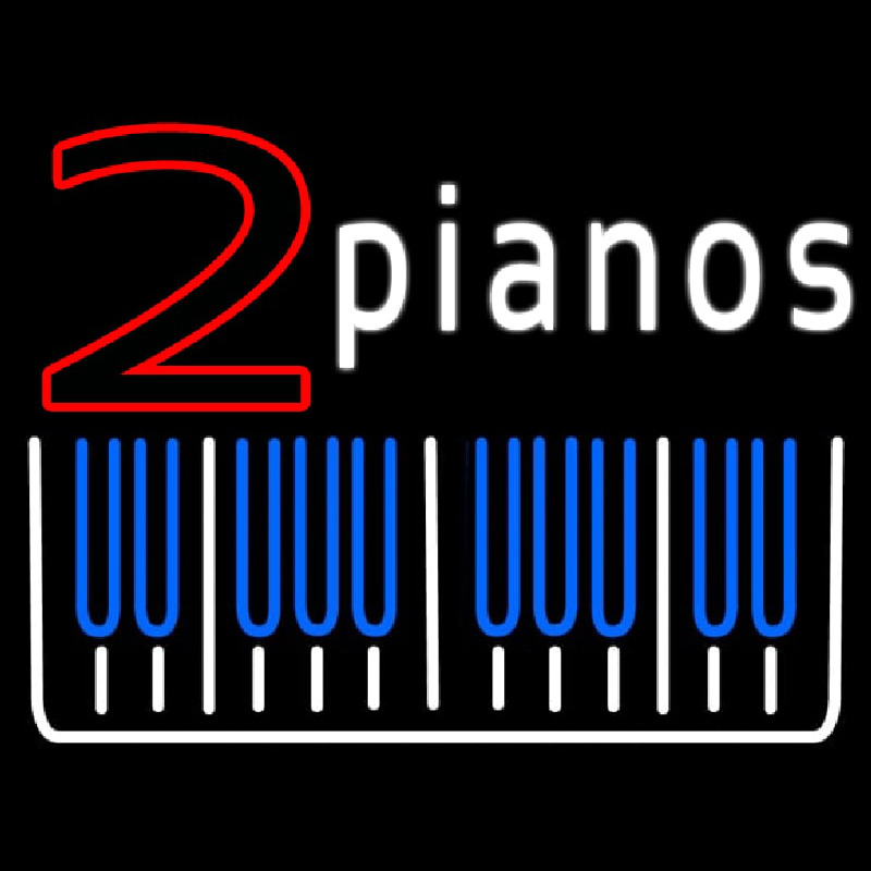 2 Pianos Leuchtreklame