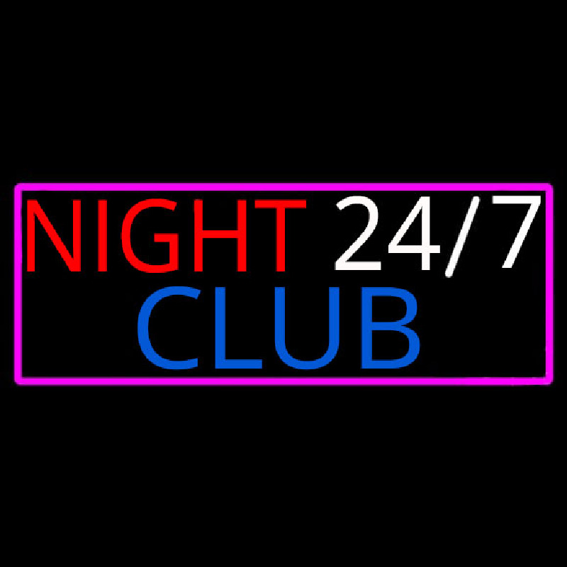 24 7 Night Club Leuchtreklame
