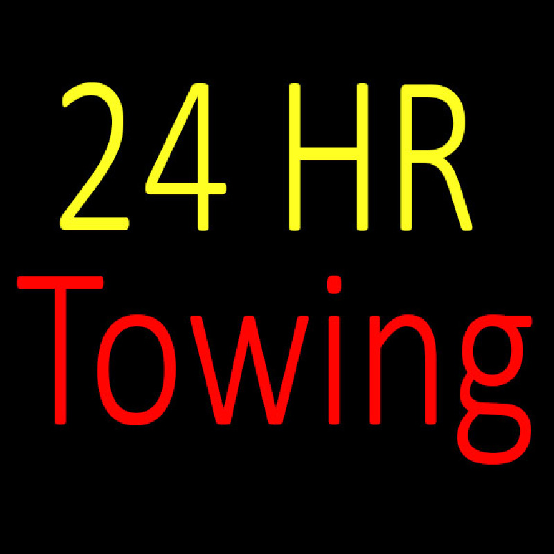 24 Hrs Towing Leuchtreklame