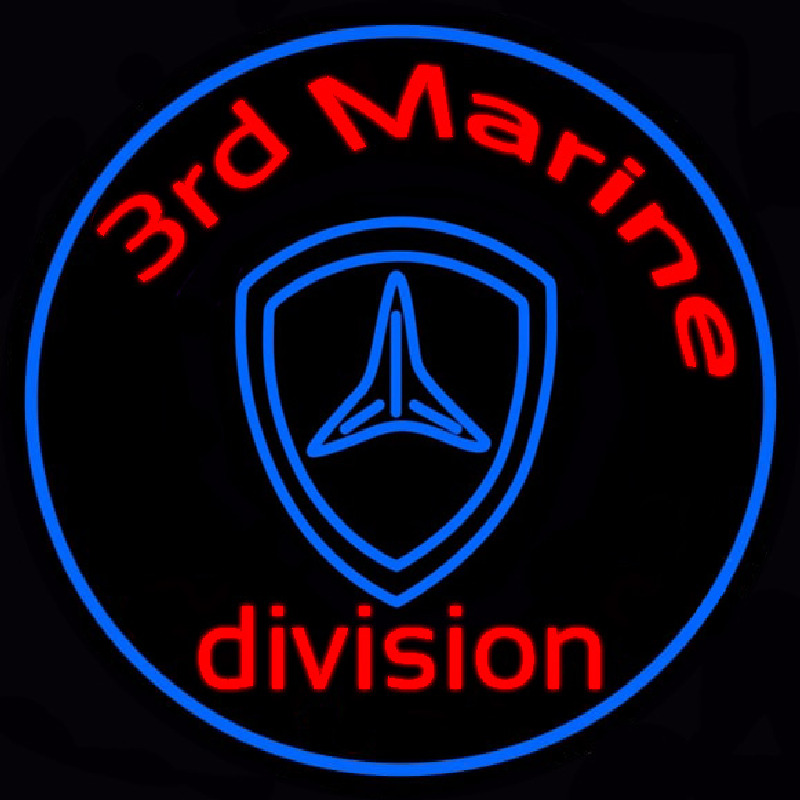 3rd Marine Division In Round Leuchtreklame