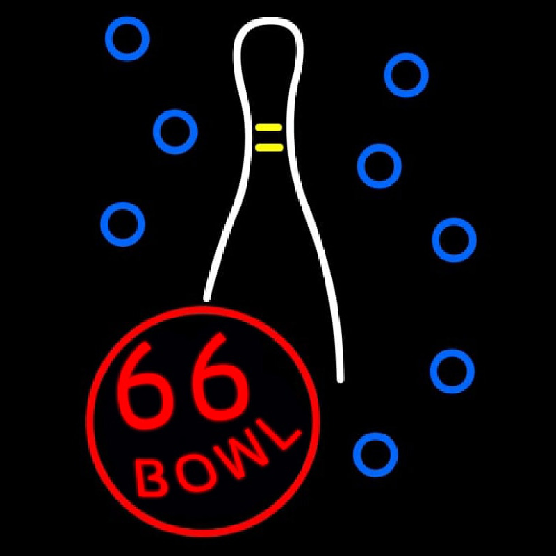 66 Bowl Leuchtreklame