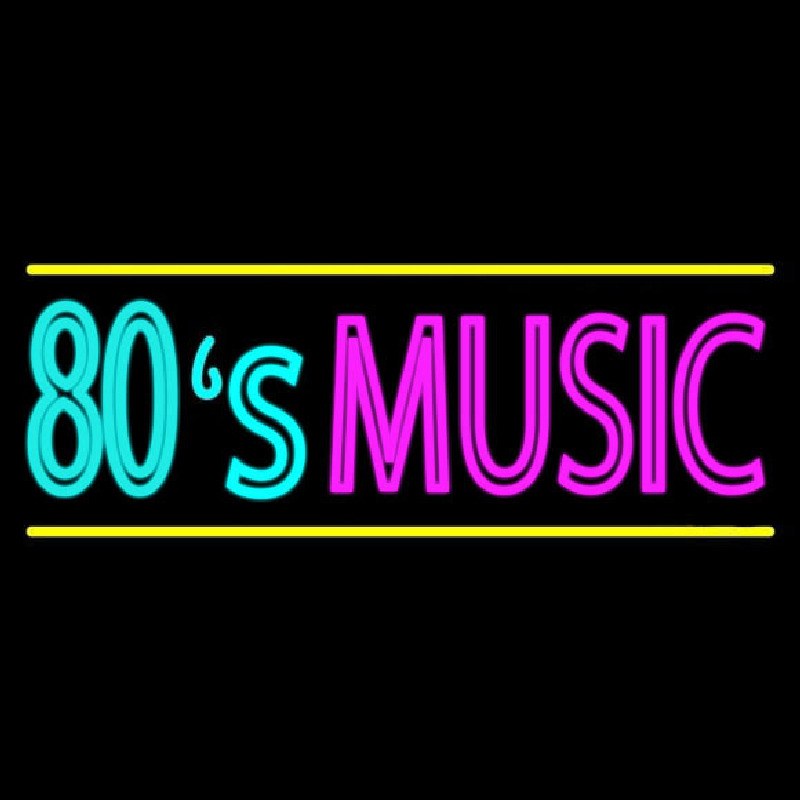 80s Music With Line Leuchtreklame