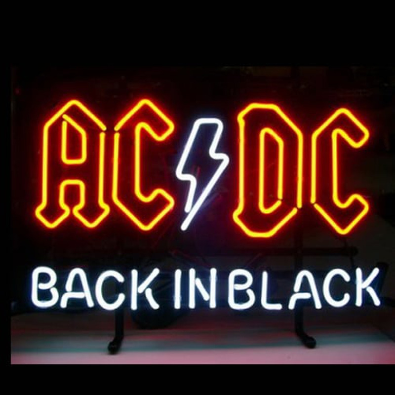 Ac Dc Back In Black Leuchtreklame