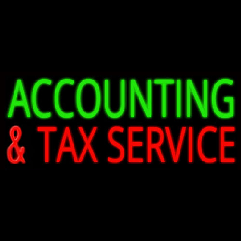 Accounting And Ta  Service Leuchtreklame