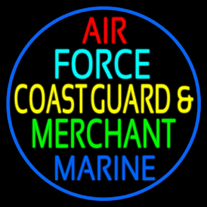 Air Force Coast Guard Merchant Marine Leuchtreklame