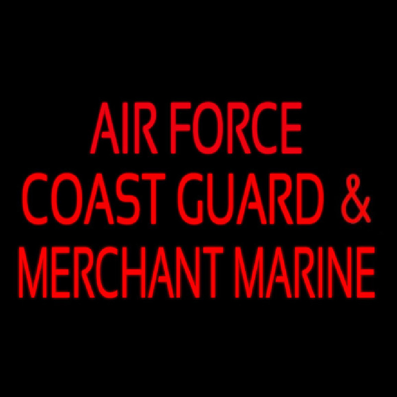 Air Force Coast Guard Merchant Marine Leuchtreklame