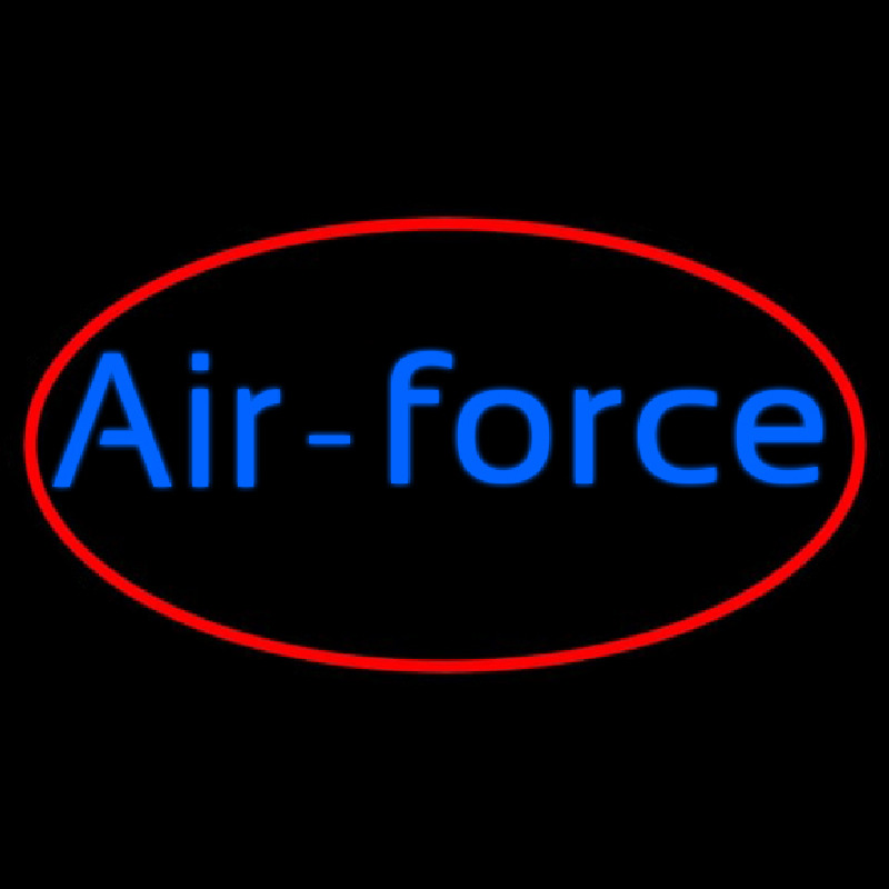 Air Force With Red Border Leuchtreklame