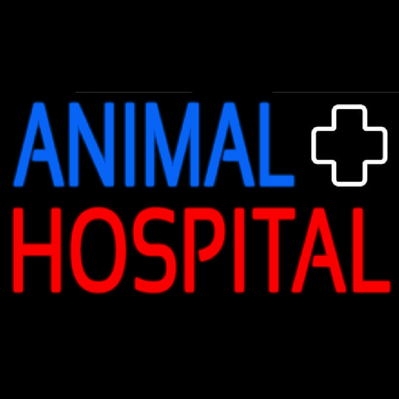 Animal Hospital With Logo Leuchtreklame