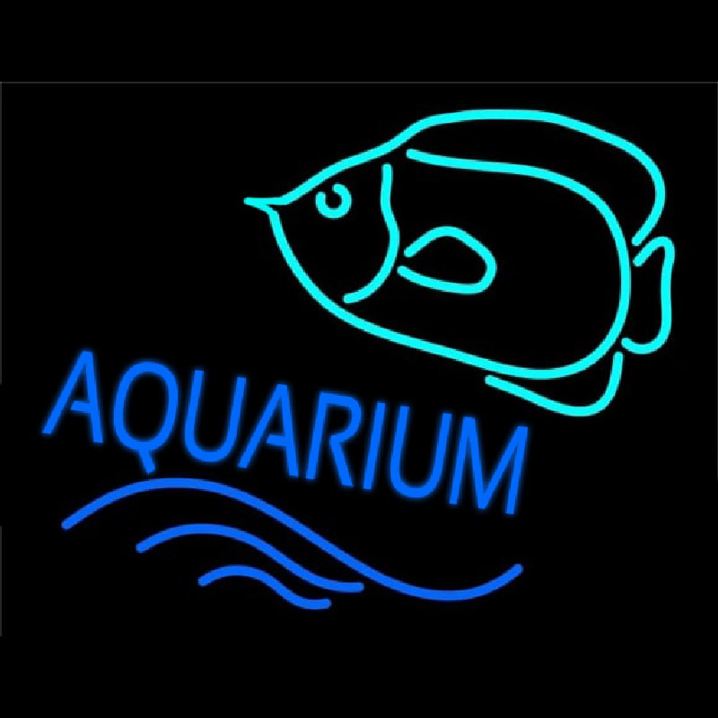 Aquarium With Fish Logo Leuchtreklame