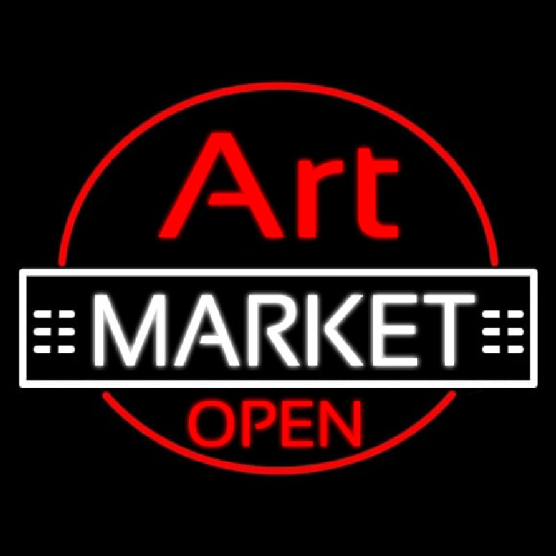 Art Market Open Leuchtreklame