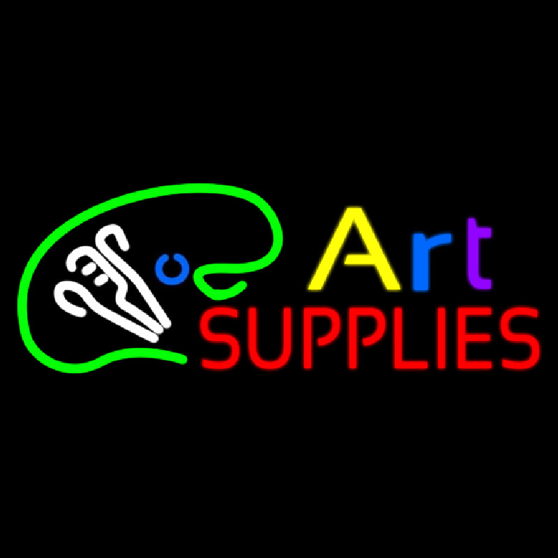 Art Supplies With Logo Leuchtreklame
