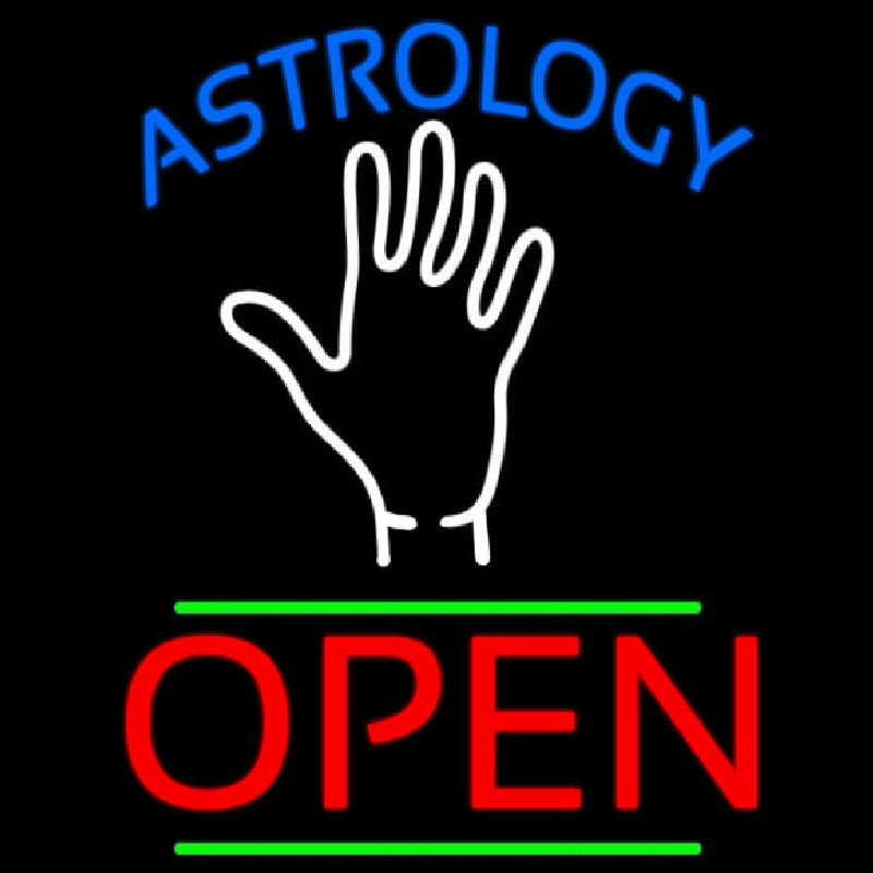Astrology Open Leuchtreklame