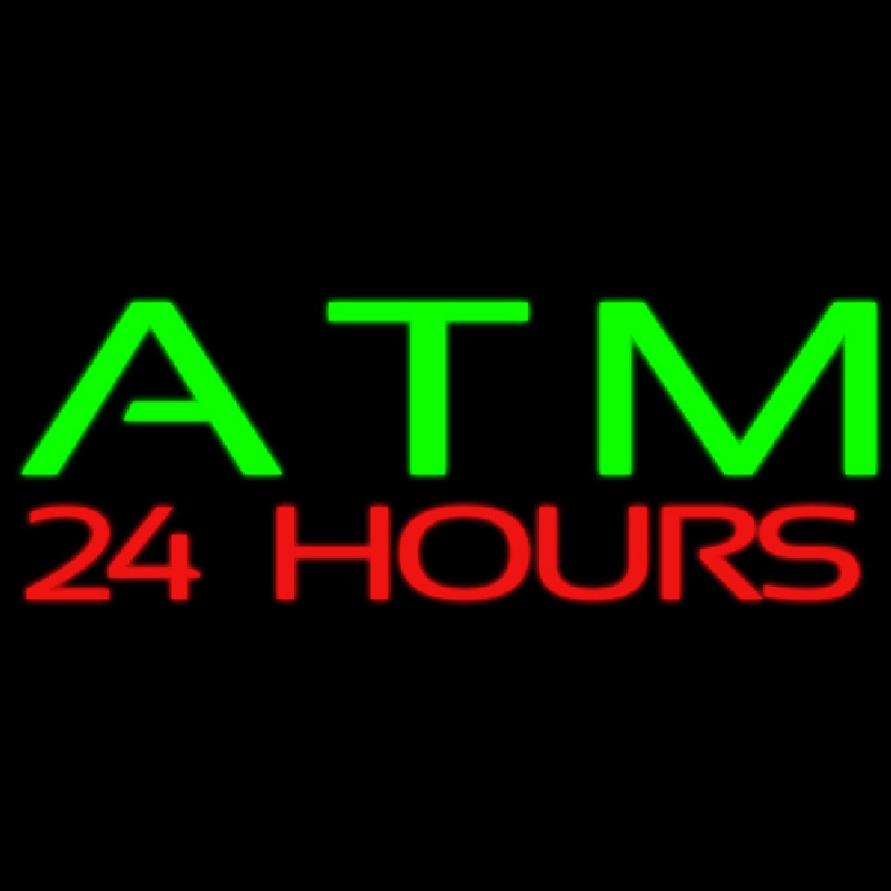 Atm 24 Hours Leuchtreklame