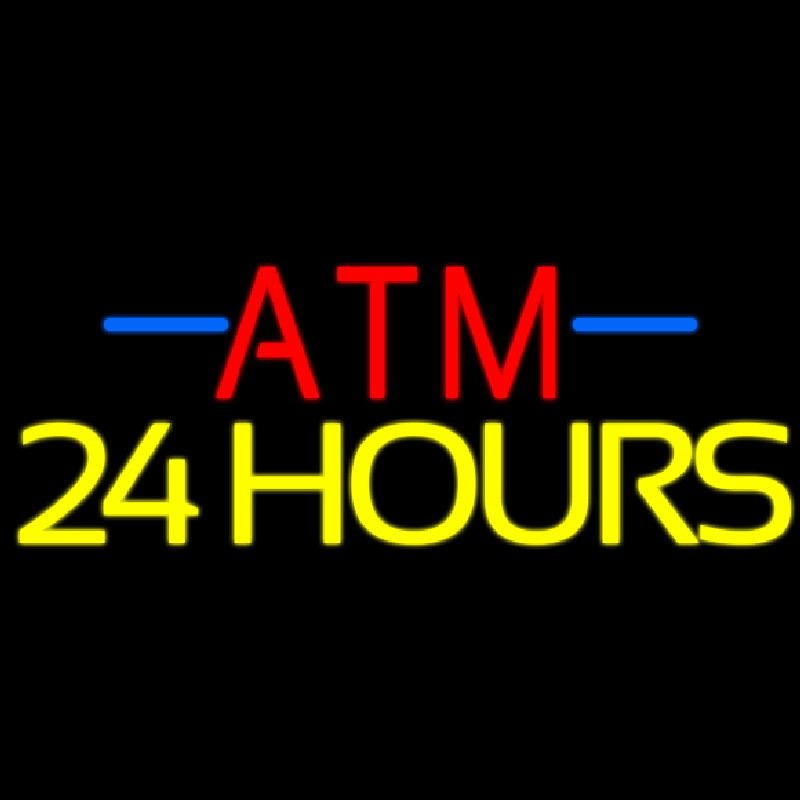 Atm 24 Hrs 1 Leuchtreklame