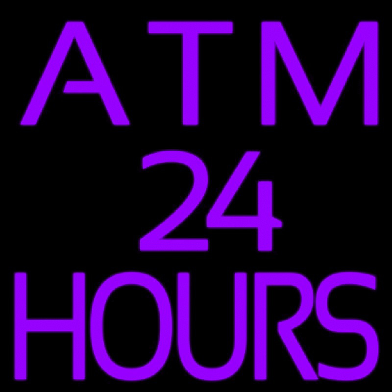 Atm 24 Hrs Leuchtreklame