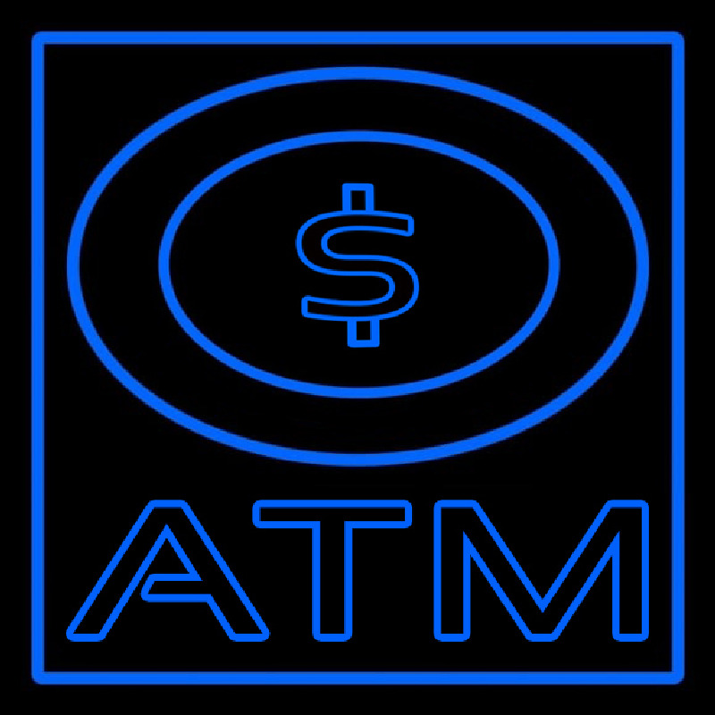 Atm With Dollar Symbol Leuchtreklame