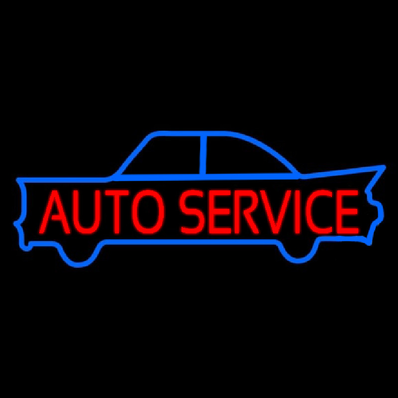 Auto Service Leuchtreklame