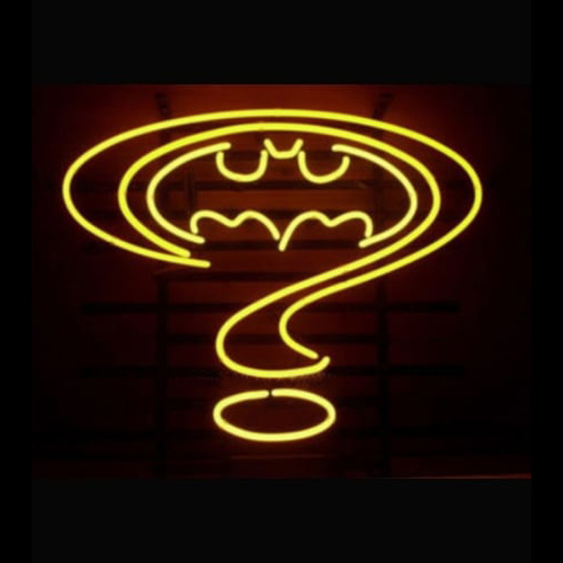 BAT Man Question Mark Retro Leuchtreklame