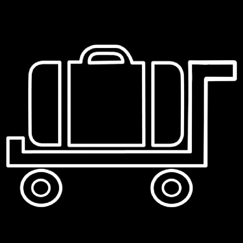 Baggage Cart Icon Leuchtreklame