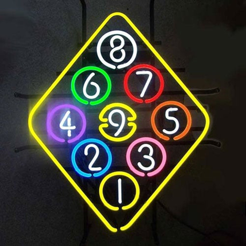 Ball Billiard Rack Pool Neon Beer Sign Leuchtreklame