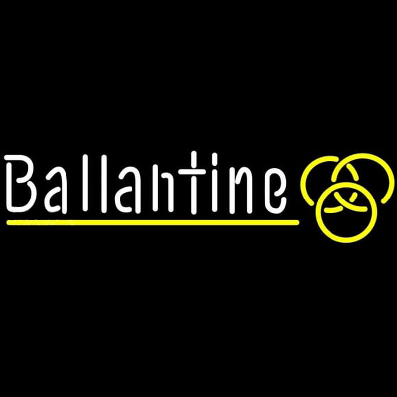 Ballantine Yellow Logo Beer Sign Leuchtreklame