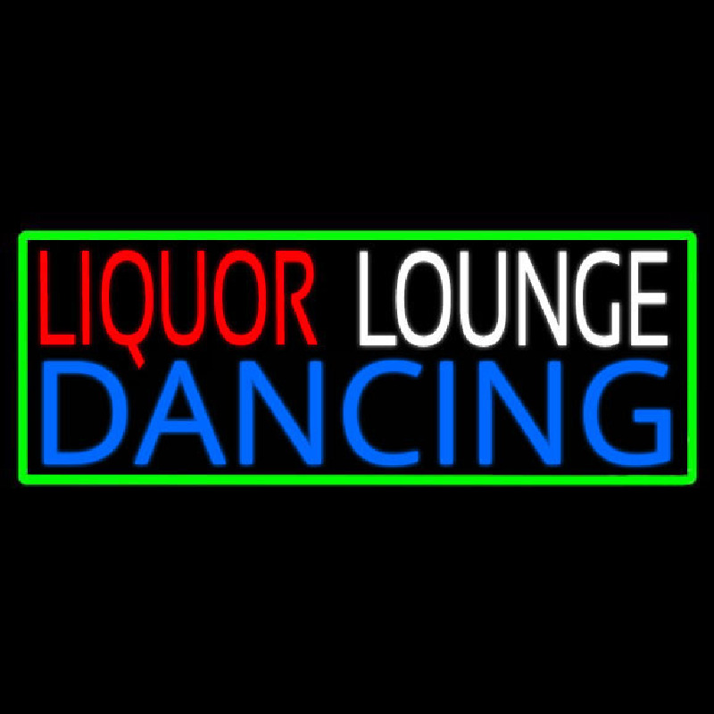 Bar Liquor Lounge Dancing With Wine Glasses Leuchtreklame