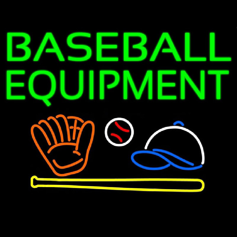 Baseball Equipment Leuchtreklame