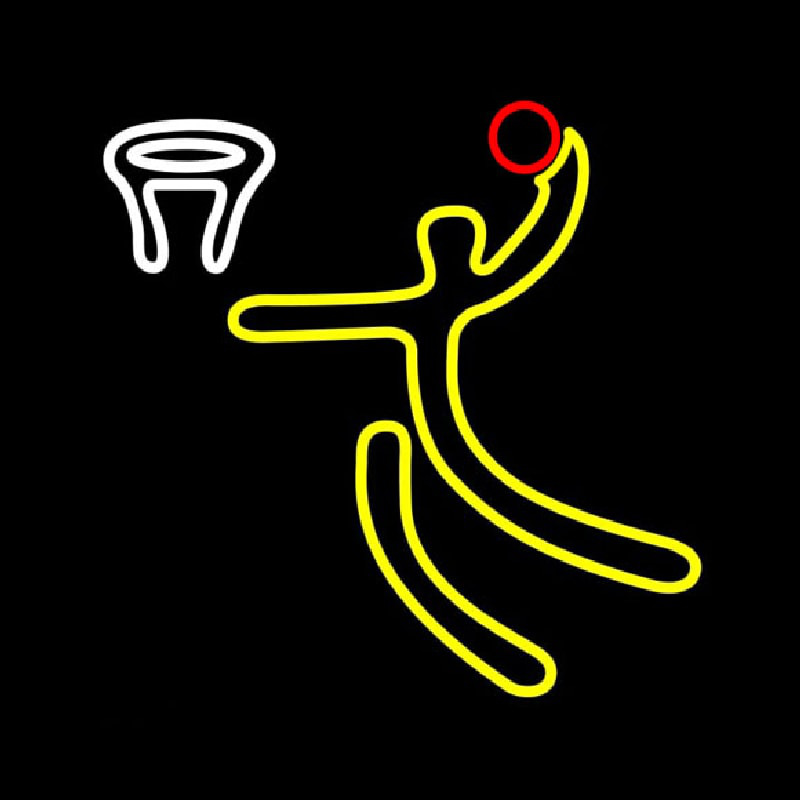 Basketball Player Play Leuchtreklame