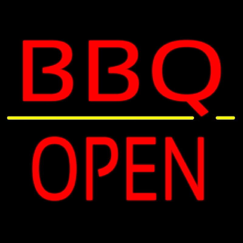 Bbq Block Open Leuchtreklame