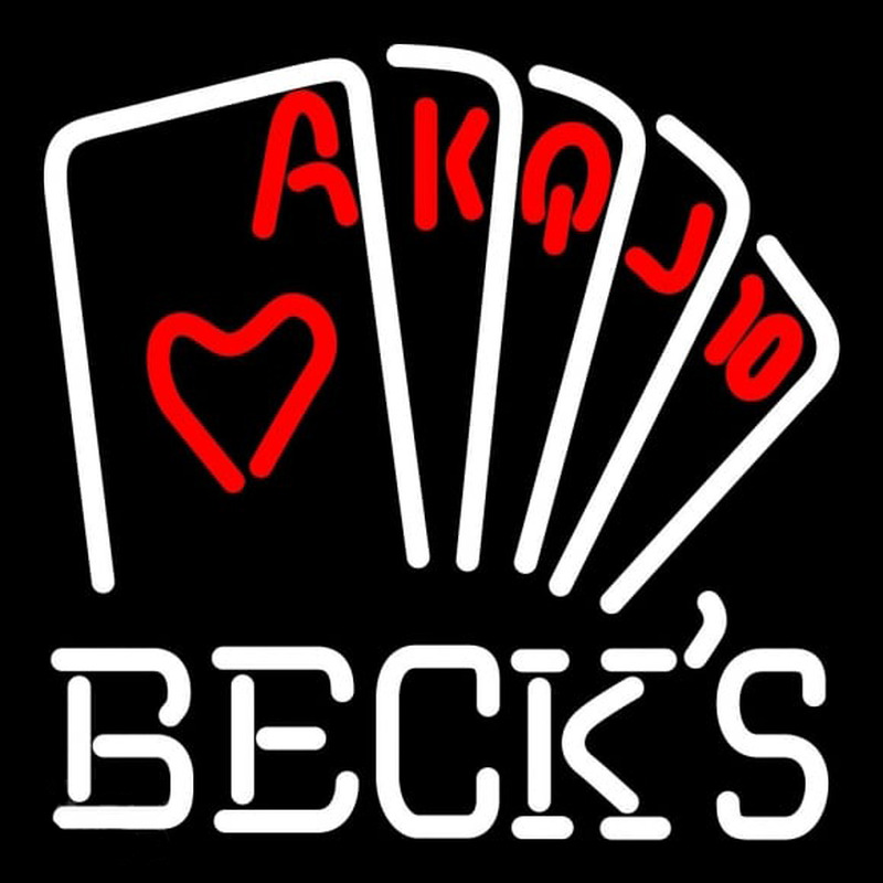 Becks Poker Series Beer Sign Leuchtreklame