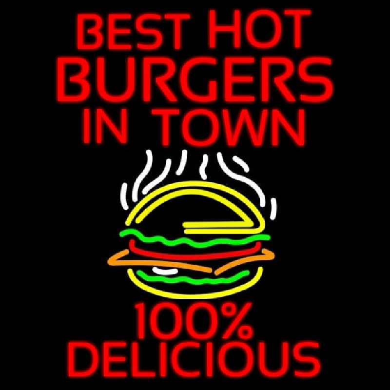 Best Hot Burgers Intown Leuchtreklame