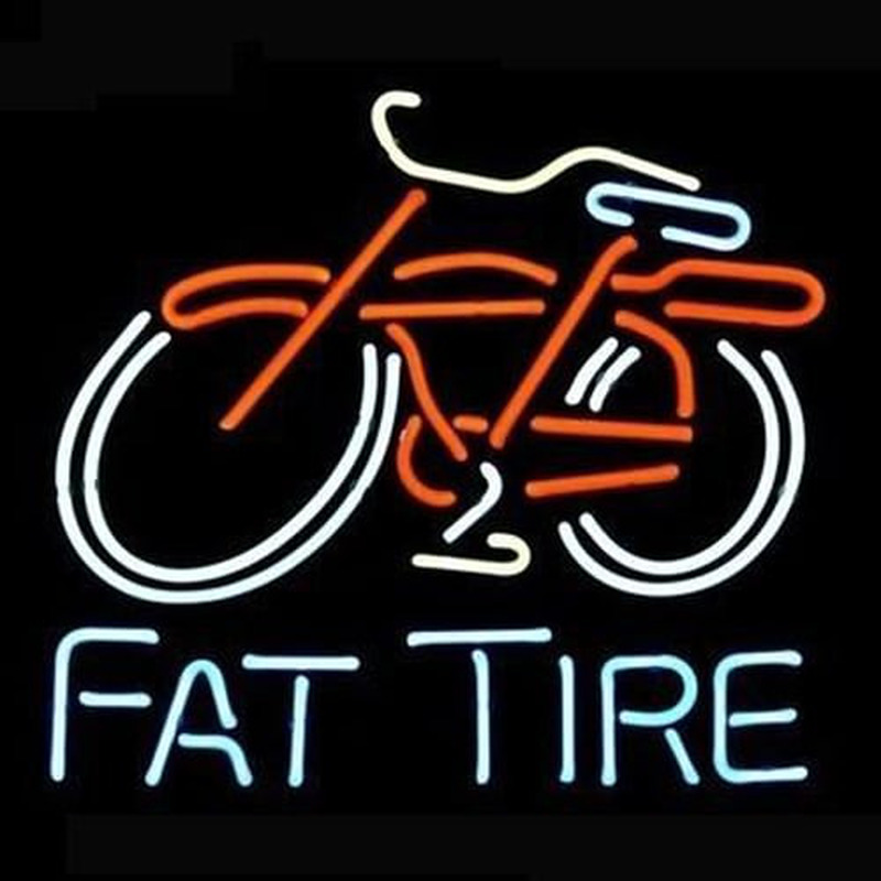 Big Fat Tire Bicycle Bike Logo Biergarten Bier Bar Leuchtreklame Geschenk Schnelle Lieferung