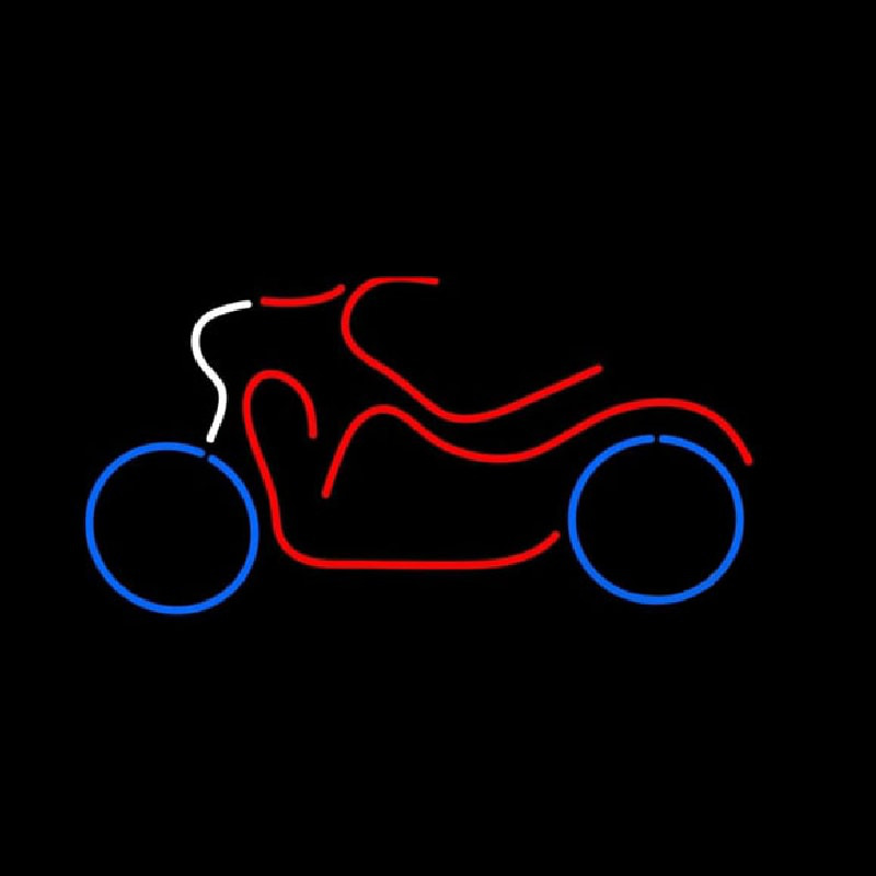 Bike Logo In Red Leuchtreklame