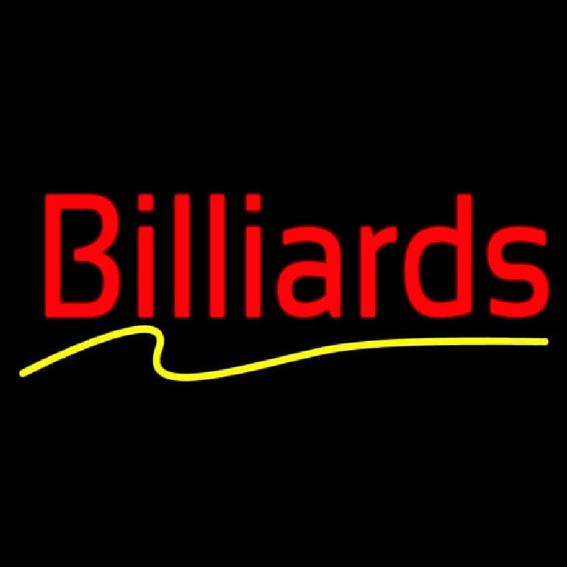 Billiards Yellow Line Leuchtreklame