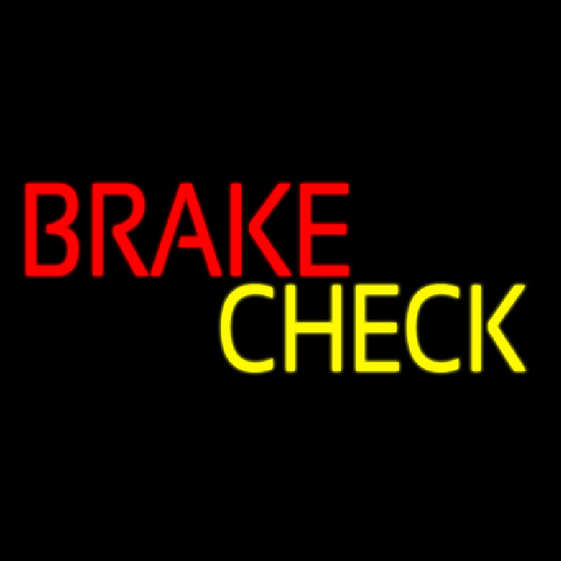 Block Brake Check Leuchtreklame