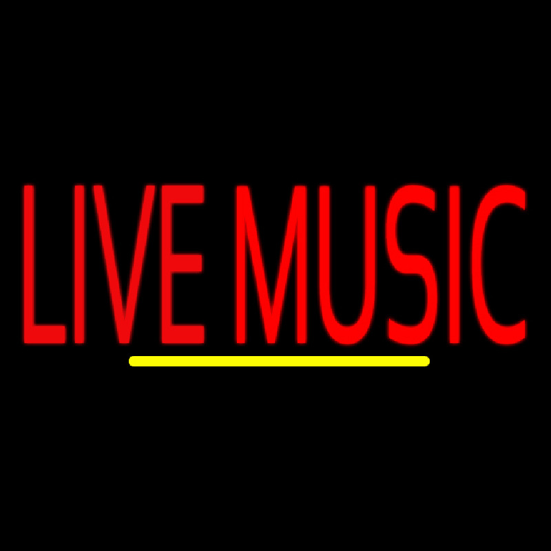 Block Live Music Red 1 Leuchtreklame