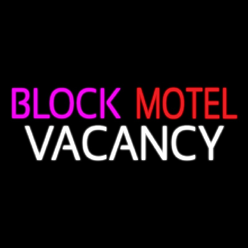 Block Motel Vacancy Leuchtreklame