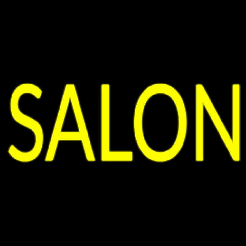 Block Yellow Salon Leuchtreklame