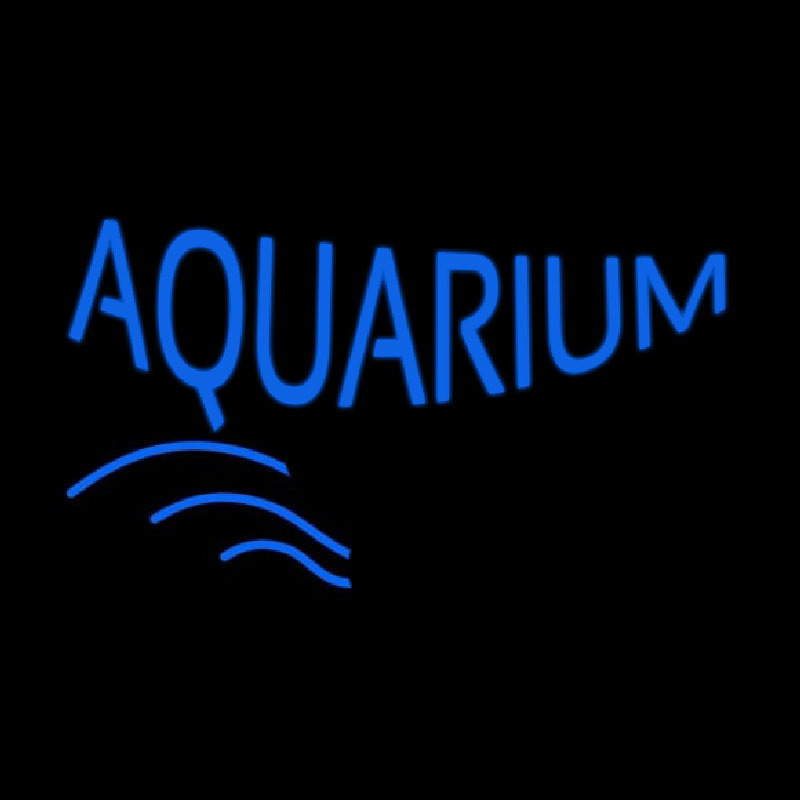 Blue Aquarium Block Leuchtreklame
