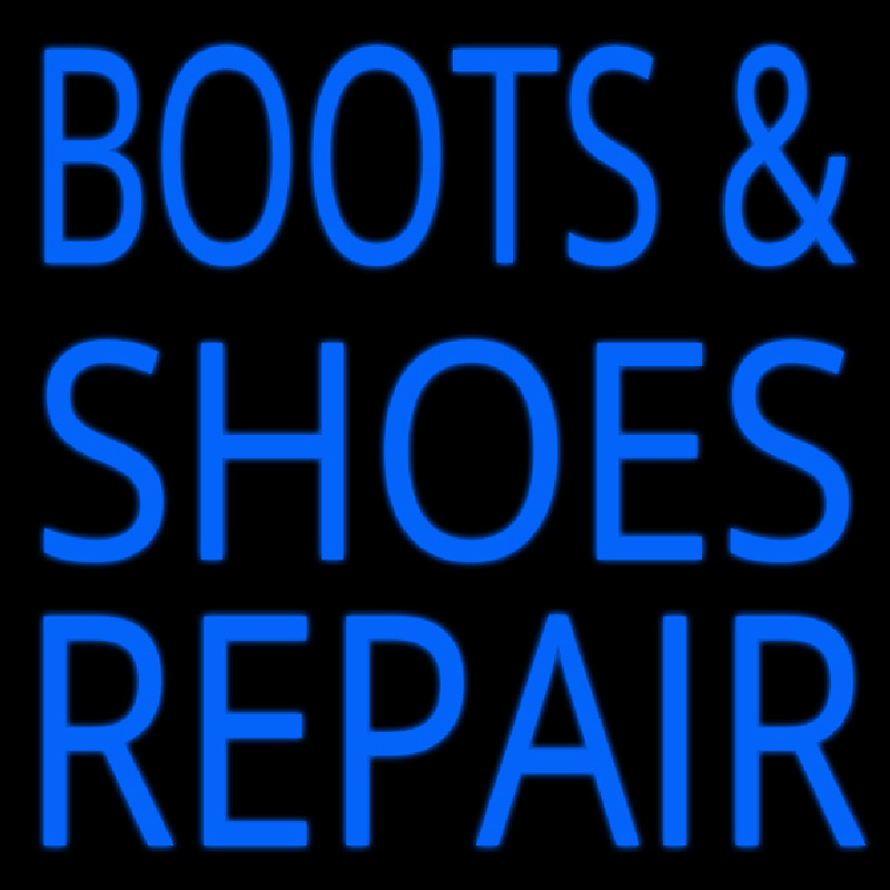 Blue Boots And Shoes Repair Leuchtreklame