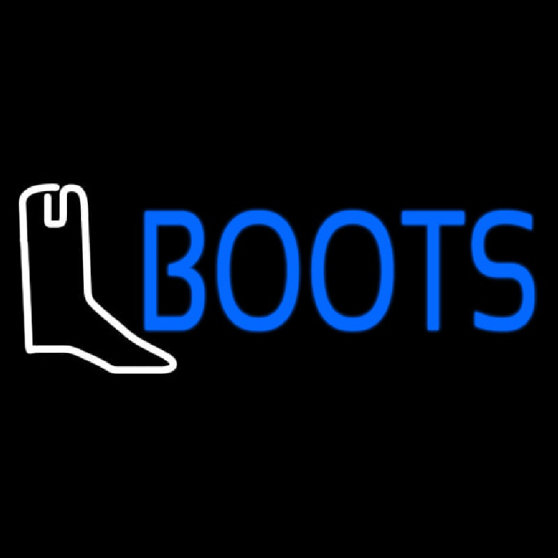 Blue Boots With Logo Leuchtreklame