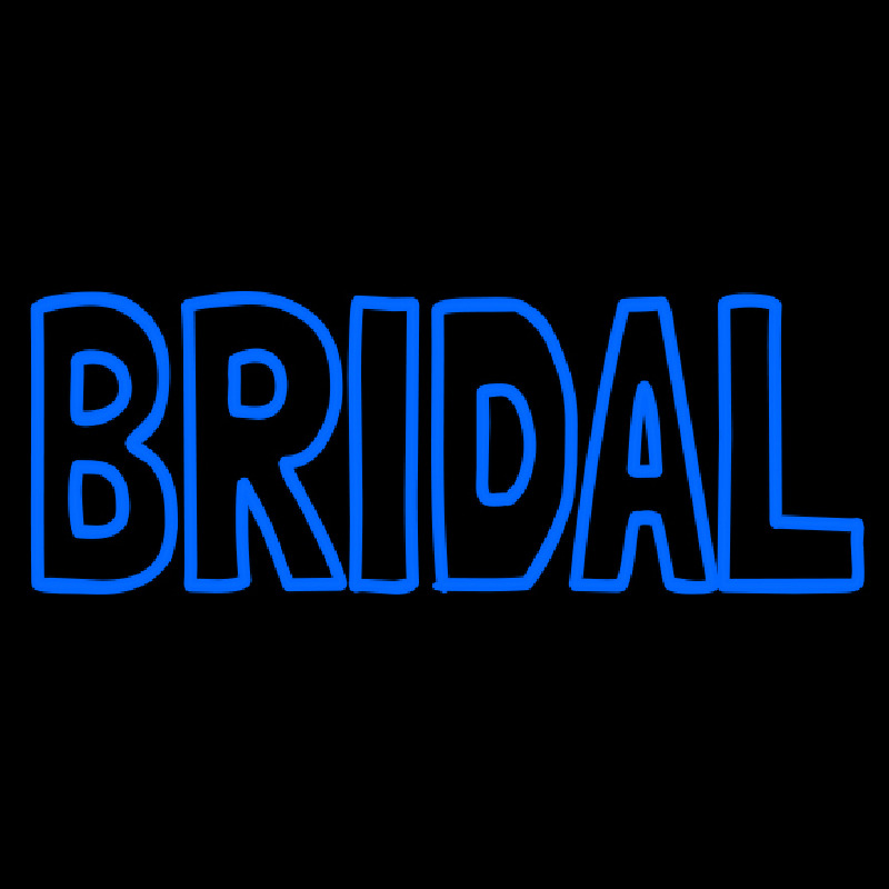 Blue Bridal Block Leuchtreklame