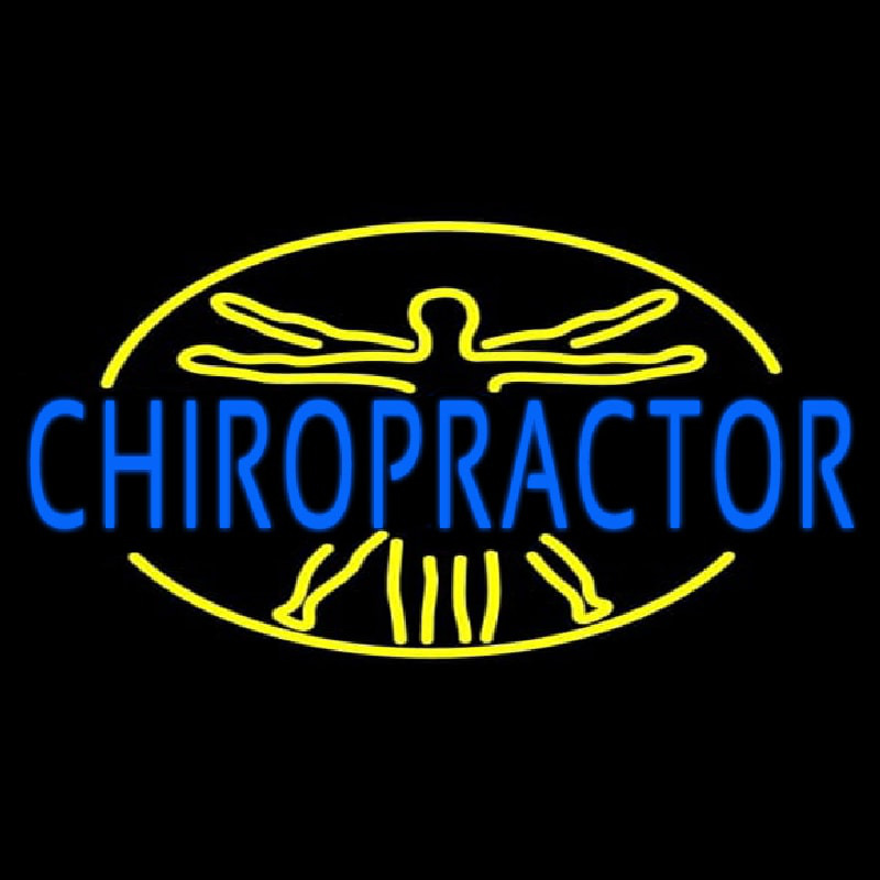 Blue Chiropractor Leuchtreklame