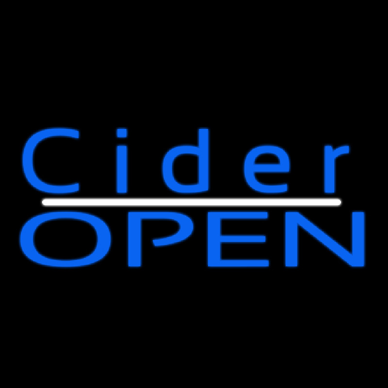 Blue Cider Open Leuchtreklame