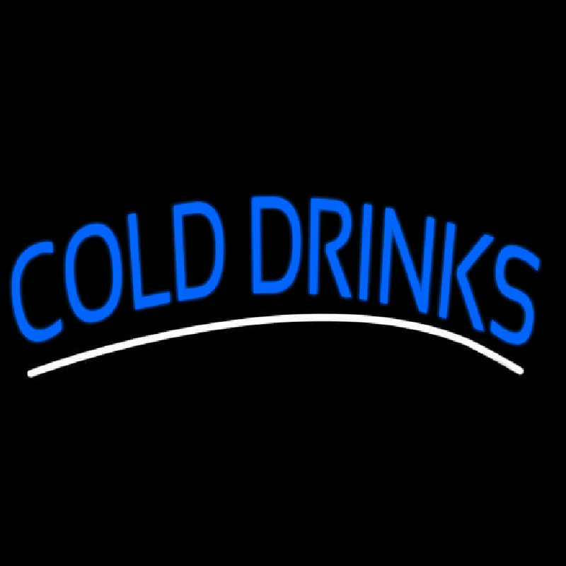 Blue Cold Drinks Leuchtreklame