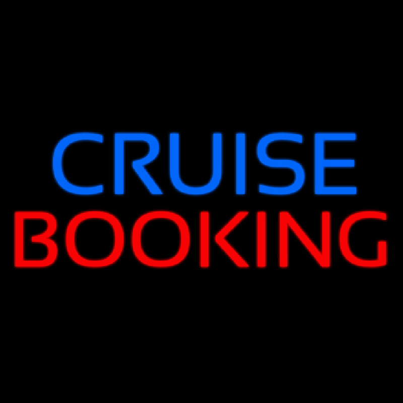 Blue Cruise Red Booking Leuchtreklame