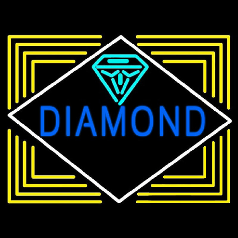 Blue Diamond Block Leuchtreklame