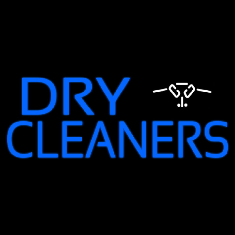 Blue Dry Cleaners Logo Leuchtreklame