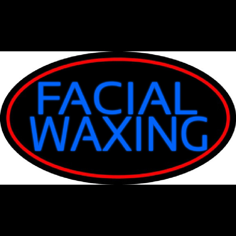 Blue Facial And Wa ing Red Oval Leuchtreklame