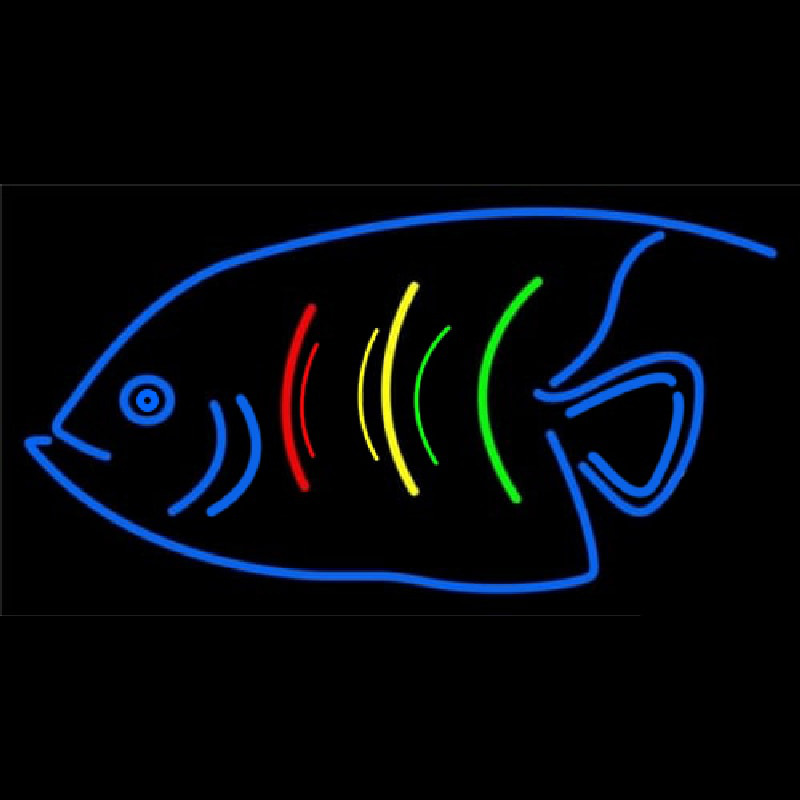 Blue Fish Logo Leuchtreklame